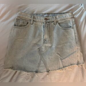 7 For All Mankind Light Blue Denim Skirt